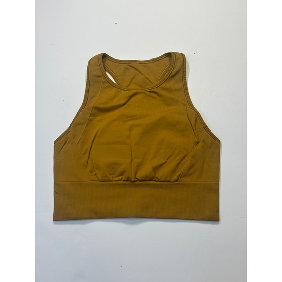 Lululemon Other - Lululemon Ebb to Train High-Neck Longline Sports Bra Spiced Bronze Gold Size 6